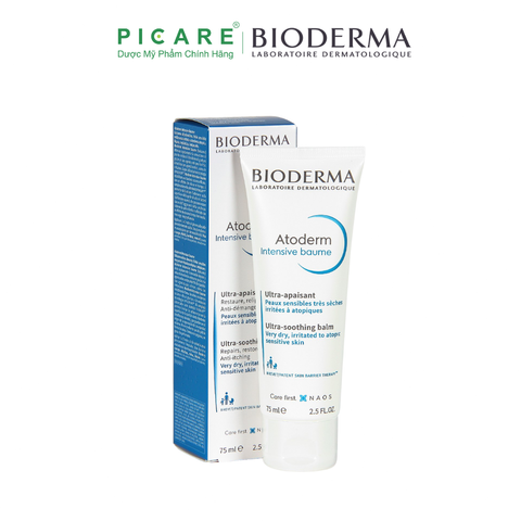 Kem Bioderma Làm Dịu, Phục Hồi Da Dành Cho Da Rất Khô, Da Nhạy Cảm, Da Chàm Dị Ứng Atoderm Intensive Baume 75ml