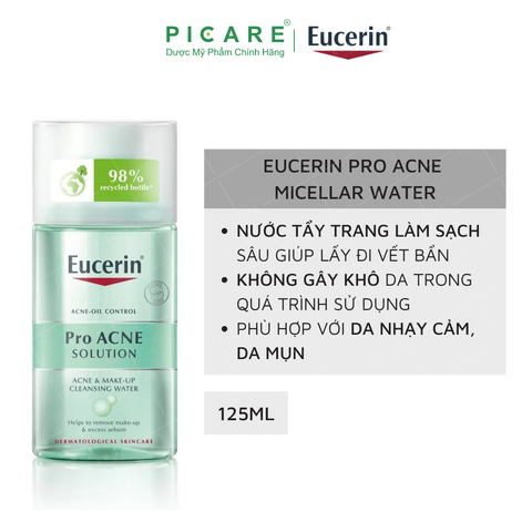 Nước Tẩy Trang Dành Cho Da Mụn Eucerin Pro Acne Make Up Cleansing Water 125ml