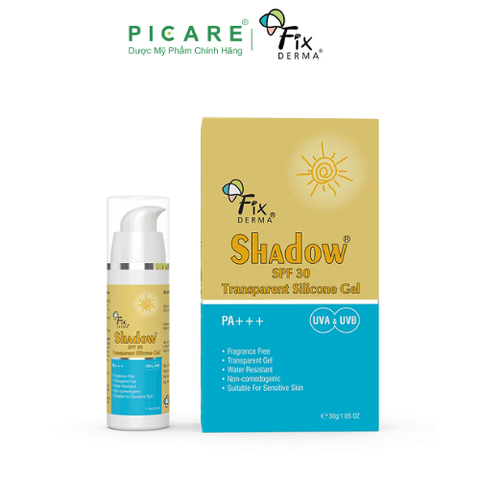 Gel Chống Nắng Fixderma Shadow SPF 30 Transparent Silicone Gel 30g