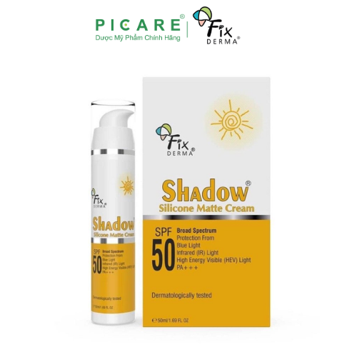 Kem Chống Nắng Fixderma Shadow Silicone Matte Cream SPF50+ 50ml