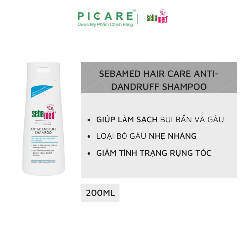 Dầu Gội Hỗ Trợ Giảm Gàu Sebamed pH5.5 Anti-Dandruff Shampoo 200ml