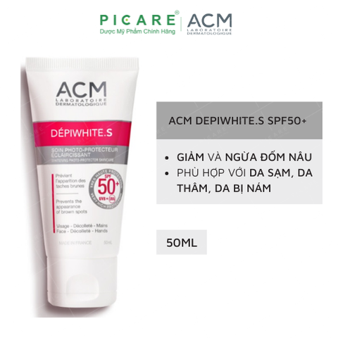 Kem Chống Nắng Ngăn Ngừa Sạm Da ACM Depiwhite S Photo – Protector Skincare SPF50+ 50ml