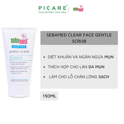 Tẩy Tế Bào Chết SEBAMED pH5.5 Sebamed Clear Face Gentle Scrub 150ml