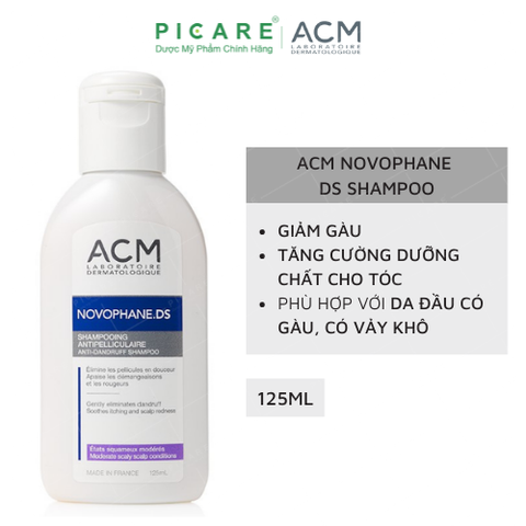 Dầu Gội Giảm Gàu, Dưỡng Tóc ACM Novophane.DS Anti-Dandruff Shampoo 125ml