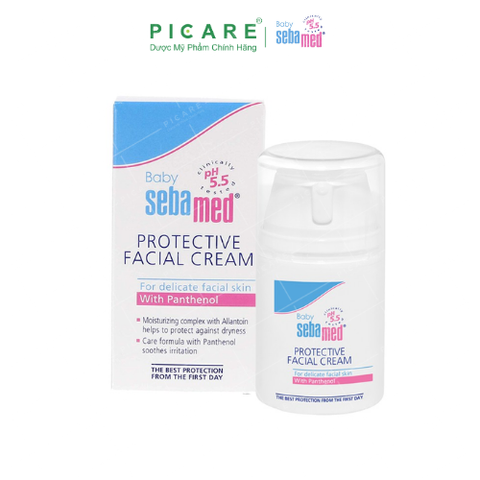 Kem bảo vệ da, trị chàm sữa cho bé Sebamed  Protective Facial Cream pH5.5 50ml