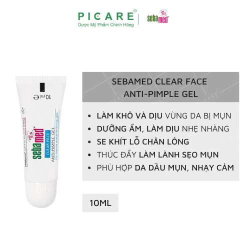 Gel Trị Mụn Kháng Khuẩn & Làm Dịu Da Sebamed  Clear Face Anti-Pimple pH5.5 10ml