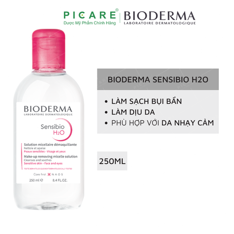 Nước Tẩy Trang Và Làm Sạch Dành Cho Da Nhạy Cảm Bioderma Sensibio H2O 250ml