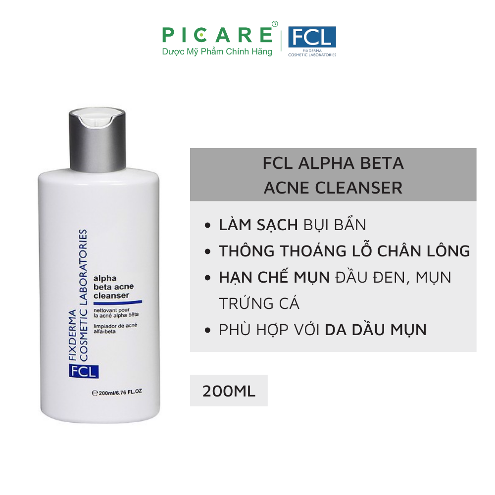 Sữa Rửa Mặt Ngừa Mụn FCL Alpha-Beta ACNE Cleanser 200ml