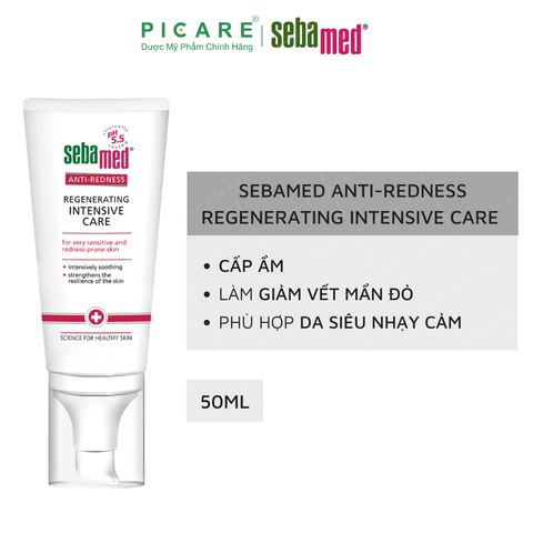 Kem Dưỡng Ban Đêm Sebamed Anti-Redness Regenerating Intensive Care Cho Da Siêu Nhạy Cảm Dễ Mẫn Đỏ 50ml