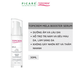 Tinh Chất Làm Trắng Sáng Da, Nhạt Nám Làm Mềm Mịn Da Topicrem Mela Booster Serum 30ml