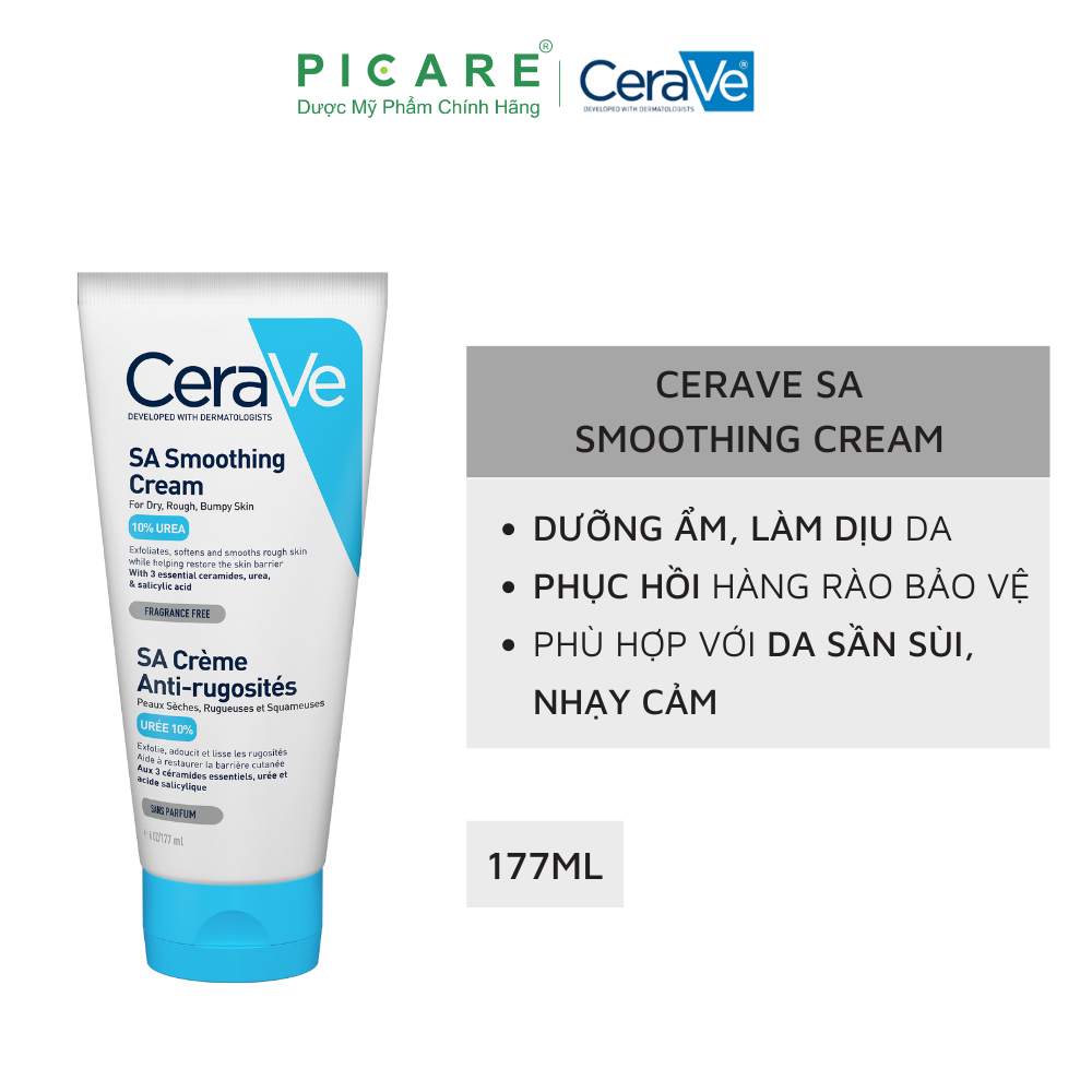 Kem Dưỡng Ẩm Toàn Thân Dành Cho Da Nhạy Cảm CeraVe SA Soothing Cream 177ml