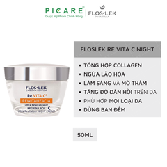 Nhân bản từ Kem dưỡng sáng da ban đêm Floslek Re Vita C – Ultra Moisturizer Night Cream RE VITA C 50ml