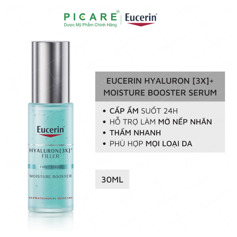 [MUA 1 TẶNG 1] Bộ Sản Phẩm Eucerin Tinh Chất Cấp Ẩm Hyaluron-Filler Moisture Booster 30ml - 83524 & Sửa Rữa Mặt Cho Da Nhạy Cảm DermatoCLEAN Cleansing Gel 200ml