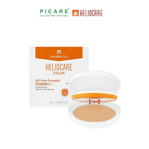 Phấn Nền Chống Nắng Thích Hợp Mọi Loại Da Heliocare Oil-Free Compact Fair SPF50 (Màu trắng sáng) 10 g