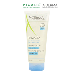 Sữa Tắm Gội Dịu Nhẹ Dành Cho Em Bé A-Derma Primalba Cleansing Gel 2in1 200ml