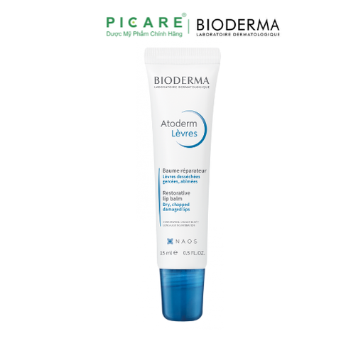 Gel Dưỡng Môi Làm Dịu Môi Bị Khô, Nứt Nẻ Và Tổn Thương Dị Ứng Bioderma Atoderm levres