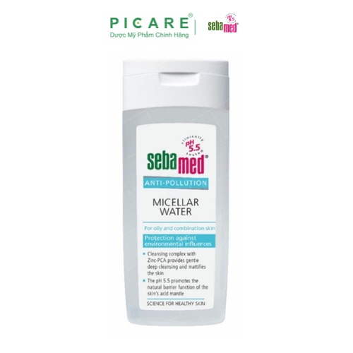 Tẩy Trang Dành Cho Da Dầu & Da Hỗn Hợp pH5.5 SEBAMED Anti Pollution Micellar Water - Oily To Combination Skin 200ml