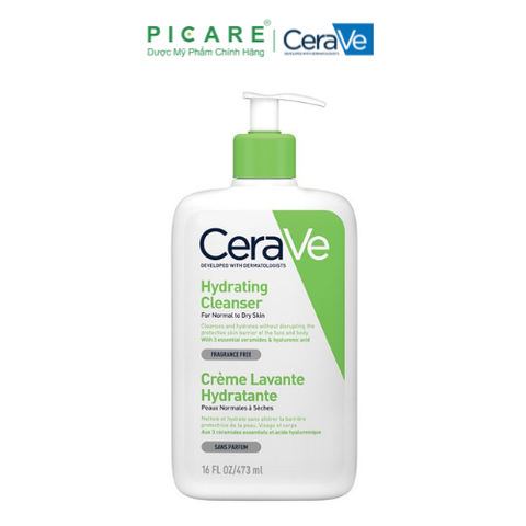 Sữa Rửa Mặt Dành Cho Da Khô CeraVe Hydrating Facial Cleanser 473ml