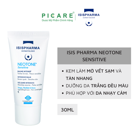 Kem Hỗ Trợ Giảm Nám Cho Da Nhạy Cảm Isis Pharma Neotone Sensitive 30ml