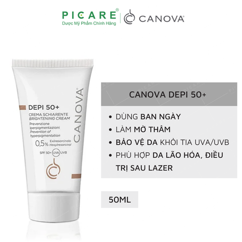 Kem Canova Làm Mờ Nám Sáng Da Ban Ngày Depi 50+ Brightening cream 50ml