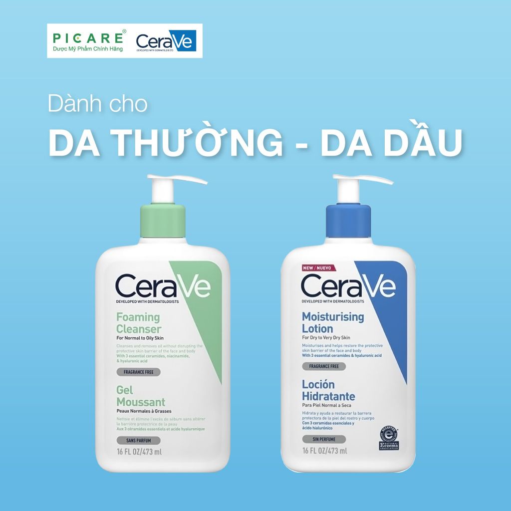 Sữa Rửa Mặt Dành Cho Da Dầu CeraVe Foaming Cleanser 473ml