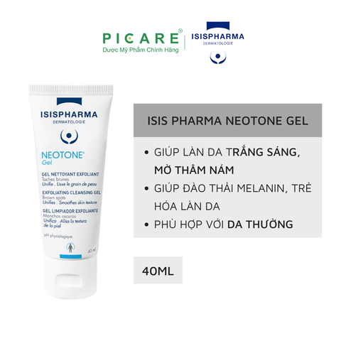 Gel Rửa Mặt Trắng Sáng Da Isis Pharma Neotone Gel 40ml