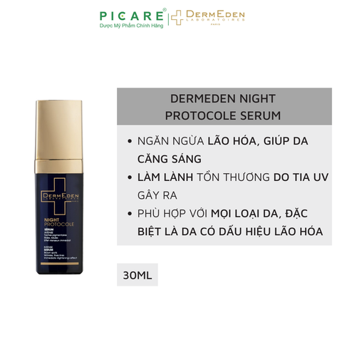 Tinh Chất Chống Lão Hóa Và Sáng Da Ban Đêm DermEden Night Protocole Intense Serum 30ml