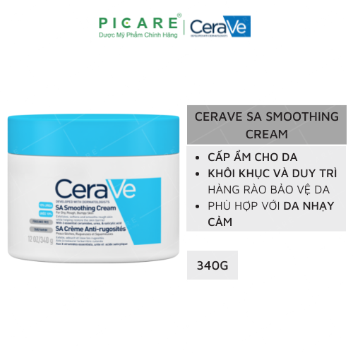 Kem Dưỡng Ẩm Toàn Thân Dành Cho Da Nhạy Cảm CeraVe SA Soothing Cream 340G