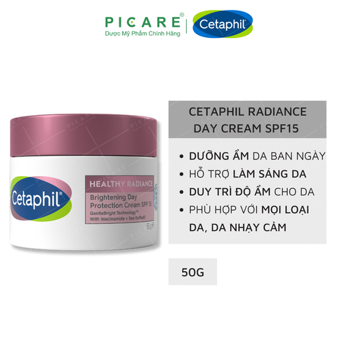 Kem dưỡng ẩm làm sáng da ban ngày Cetaphil Bright Healthy Radiance Day Protection Cream SPF15 50g
