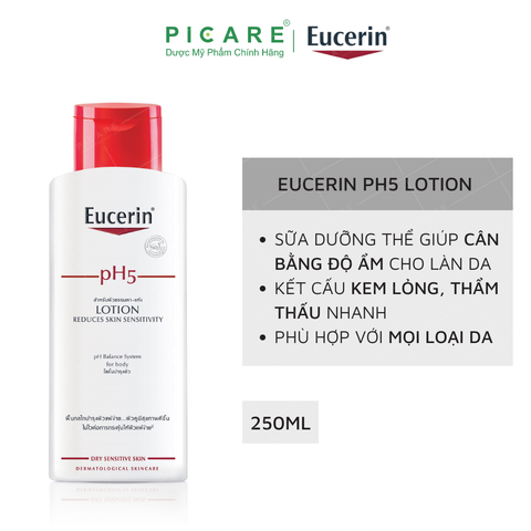 Sữa Dưỡng Thể Dành Cho Da Nhạy Cảm Eucerin pH5 Lotion 250 ml – 63028