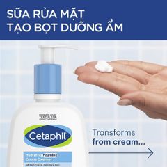 Sữa Rửa Mặt Tạo Bọt Dịu Lành Cho Da Nhạy Cảm Cetaphil Hydrating Foaming Cream Cleanser 236ml