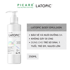 Nhũ Tương Dưỡng Ẩm Latopic Giúp Dịu Ngứa Cho Da Dị Ứng, Da Kích Ứng Toàn Thân Body Emulsion 250ml