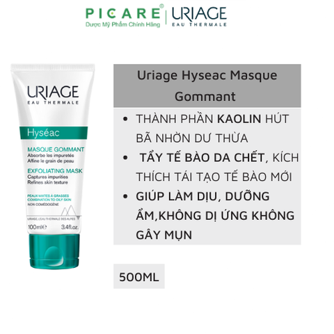 Mặt Nạ Tẩy Tế Bào Chết Cho Da Dầu, Da Mụn Uriage Hyseac Masque Gommant 100ml