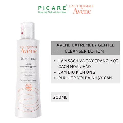 Lotion Tẩy Trang Cực Dịu Nhẹ Cho Da Nhạy Cảm Và Da Dễ Bị Kích Ứng Avène Extremely Gentle Cleanser 200ML