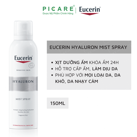 Xịt Khoáng Cấp Ẩm Dành Cho Mọi Loại Da Eucerin Hyaluron Mist Spray 150ml – 66857