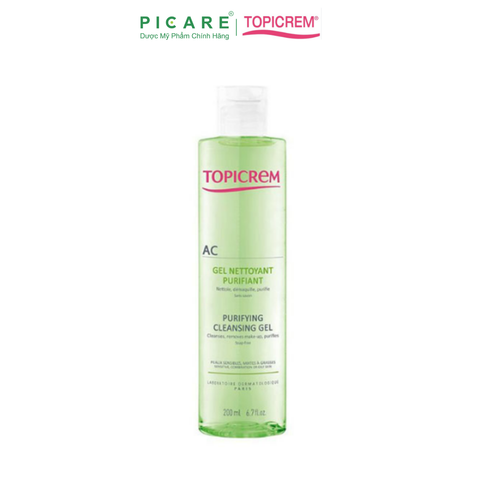 Gel Rửa Mặt Dành Cho Da Dầu Và Da Hỗn Hợp Topicrem AC Purifying Cleansing Gel 200ml