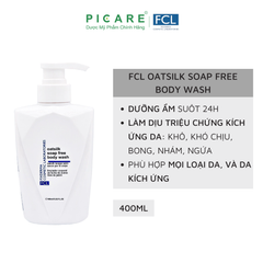 Sữa Tắm Dưỡng Ẩm Giảm Ngứa, Khô Da, Sáng Da FCL Oatsilk Soap Free Body Wash 400ml