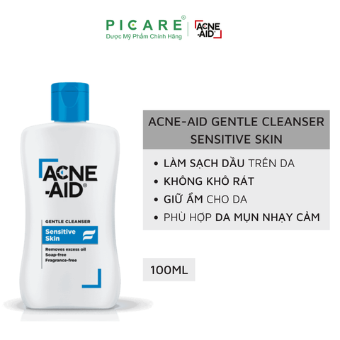 Sữa Rửa Mặt Dành Cho Da Mụn Nhạy Cảm Acne-Aid Gentle Cleanser Sensitive Skin 100ml