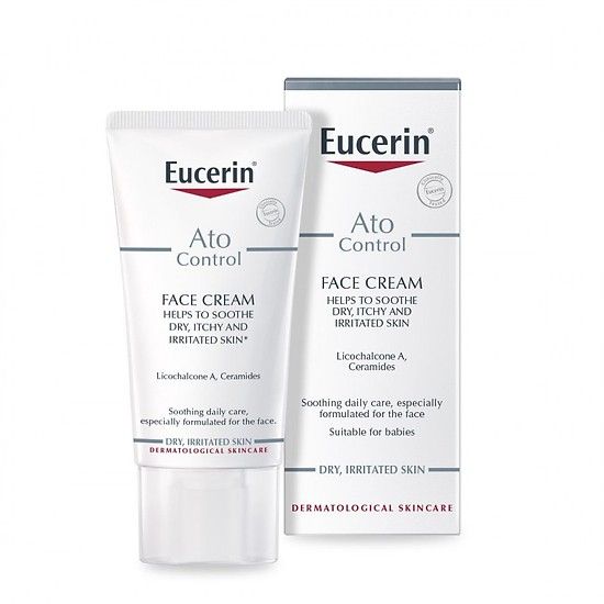 Kem Dưỡng Giảm Ngứa, Đỏ Cho Da Mặt Eucerin Ato Control Face Cream 50ml – 63614