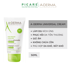 Kem Dưỡng Ẩm Hàng Ngày Cho Da Mỏng A-derma Universal Cream Hydrating 50ml