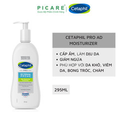 Sữa Làm Mềm, Dưỡng Ẩm Toàn Thân Cho Da Khô, Da Cơ Địa Cetaphil Pro AD Derma Moisturizer 295ml