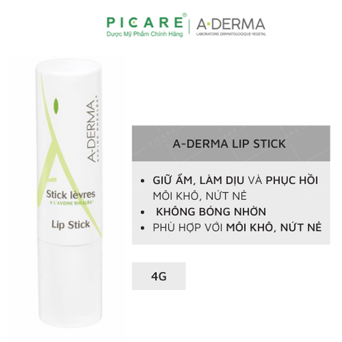 Son Dưỡng Ẩm Và Bảo Vệ Môi A-Derma Lip Stick 4gr