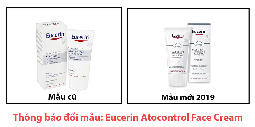 Kem Dưỡng Giảm Ngứa, Đỏ Cho Da Mặt Eucerin Ato Control Face Cream 50ml – 63614