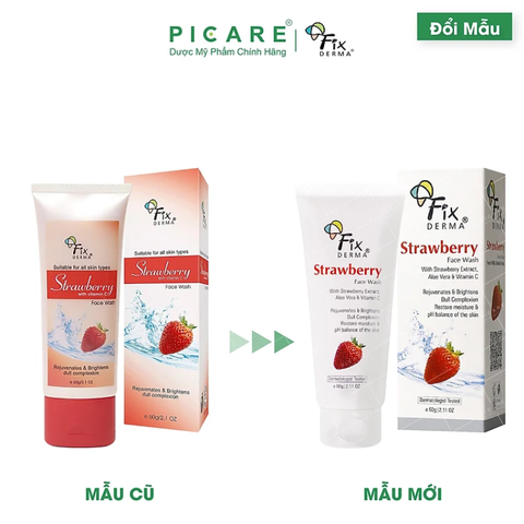 Sữa Rửa Mặt Trẻ Hóa Da Fixderma Strawberry Face Wash 60g