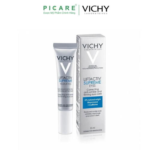 Kem Dưỡng Cải Thiện Nếp Nhăn Và Nâng Mí Mắt Vichy LiftActiv Supreme Eyes 15ml