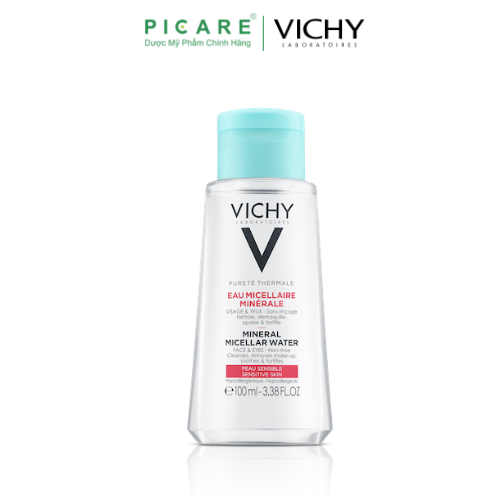 Nước Tẩy Trang Giàu Khoáng Chất Cho Da Nhạy Cảm Giúp Làm Sạch Sâu Và Dịu Da Vichy Purete Thermale Mineral Micellar Water Sensitive Skin 100ml