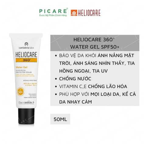 Kem Chống Nắng Heliocare Water Gel 360 SPF50 50ml