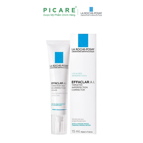 Kem Dưỡng Giảm Mụn Sưng Viêm & Ngừa Thâm La Roche-Posay Effaclar A.I 15ml