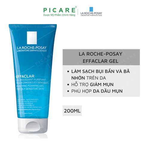 Sữa Rửa Mặt Dành Cho Da Dầu Mụn Dạng Gel La Roche-Posay Effaclar Purifying Foaming Gel 200ml