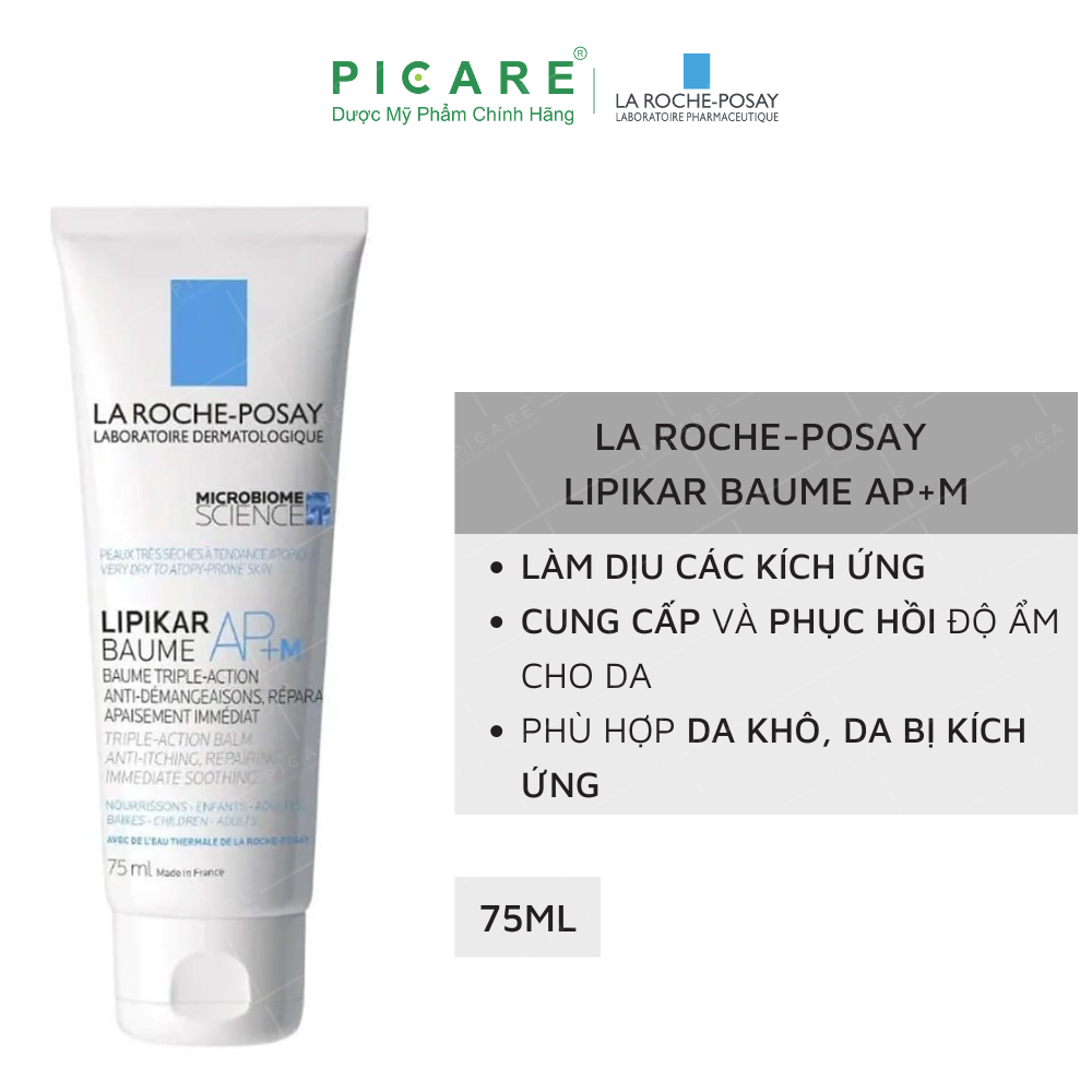 Kem Dưỡng Làm Dịu Dành Cho Da Khô, Bị Ngứa Mẩn Đỏ La Roche-Posay  Lipikar Baume AP+ M 75ml